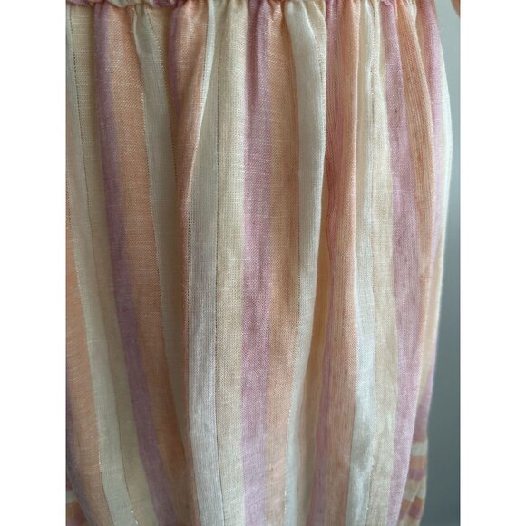 POOKIE & SEBASTIAN Striped Linen Blend Dress Size L - Picture 10 of 12